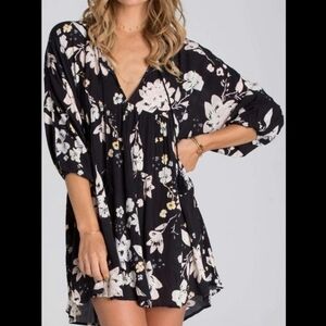 Billabong Black and White Patterned Dress